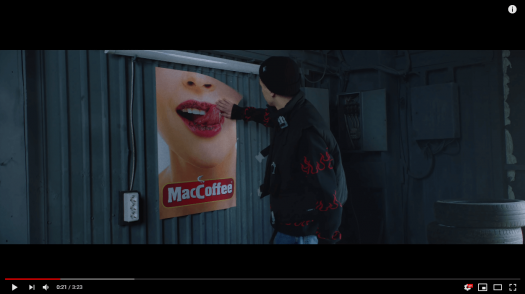 MacCoffee in the music video by Fogel titled “Sterva”