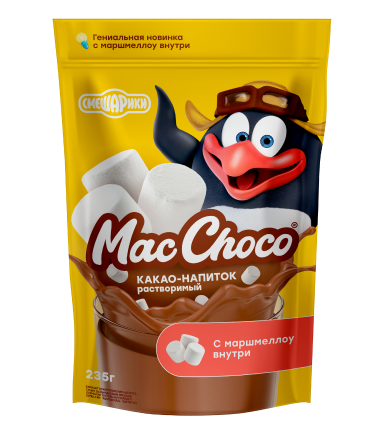MacChoco Instant cocoa drink with marshmallow inside