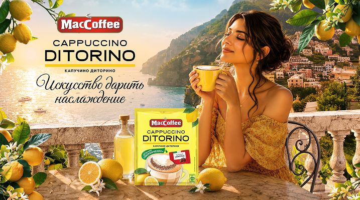 Яркая новинка: MacCoffee CAPPUCCINO DITORINO со вкусом «Лимончелло»!